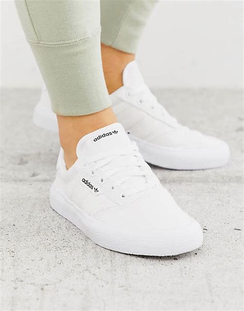 adidas originals 3mc sneakers in triple white|adidas 3mc trainers.